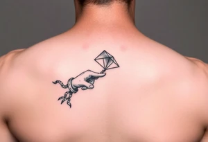 Hand holding  kite rip mum tattoo idea