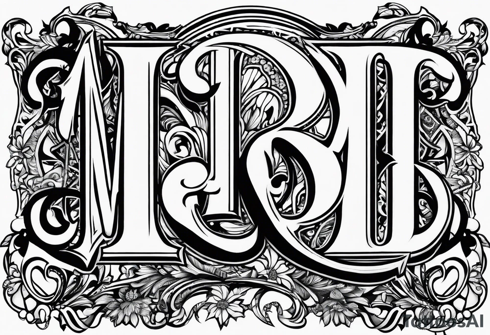 letters: "MRBG"
clear and not fancy tattoo idea