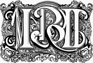 letters: "MRBG"
clear and not fancy tattoo idea