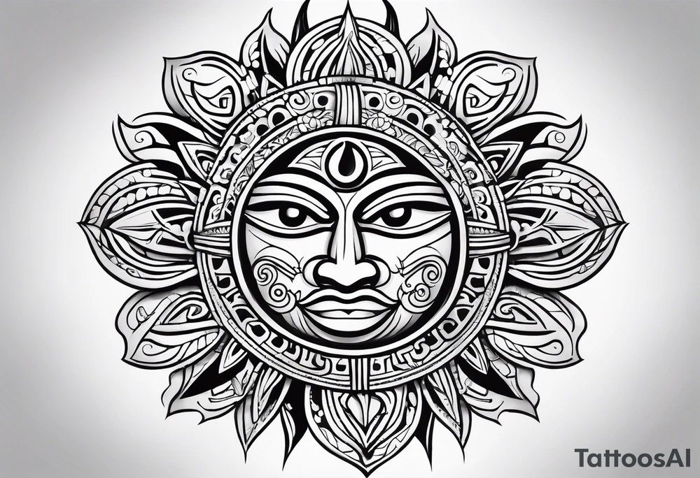Taino Tribal sun tattoo idea