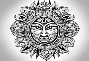 Taino Tribal sun tattoo idea