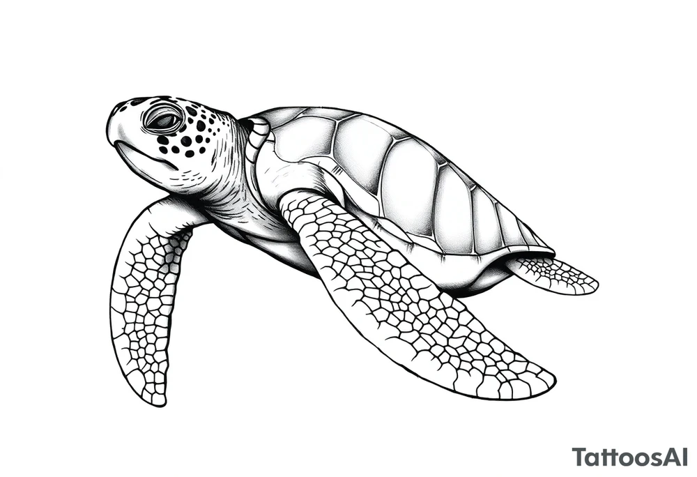 Majestic Sea turtle tattoo idea