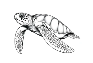 Majestic Sea turtle tattoo idea