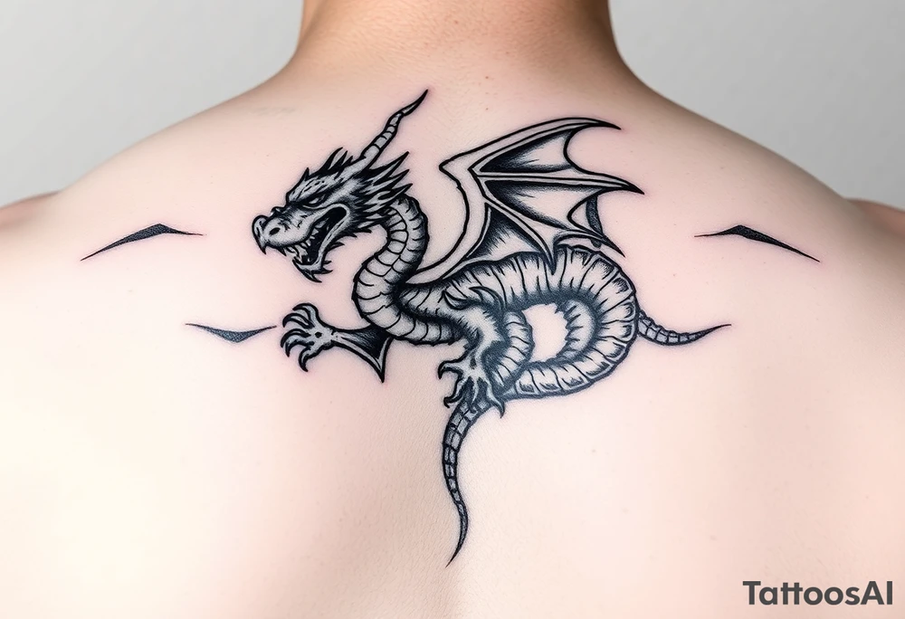 dragon symbolizing inner conflict tattoo idea