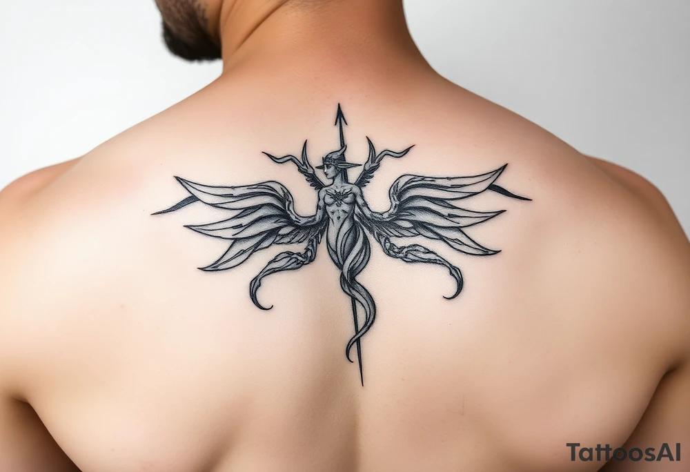Aquarius realistic tattoo idea
