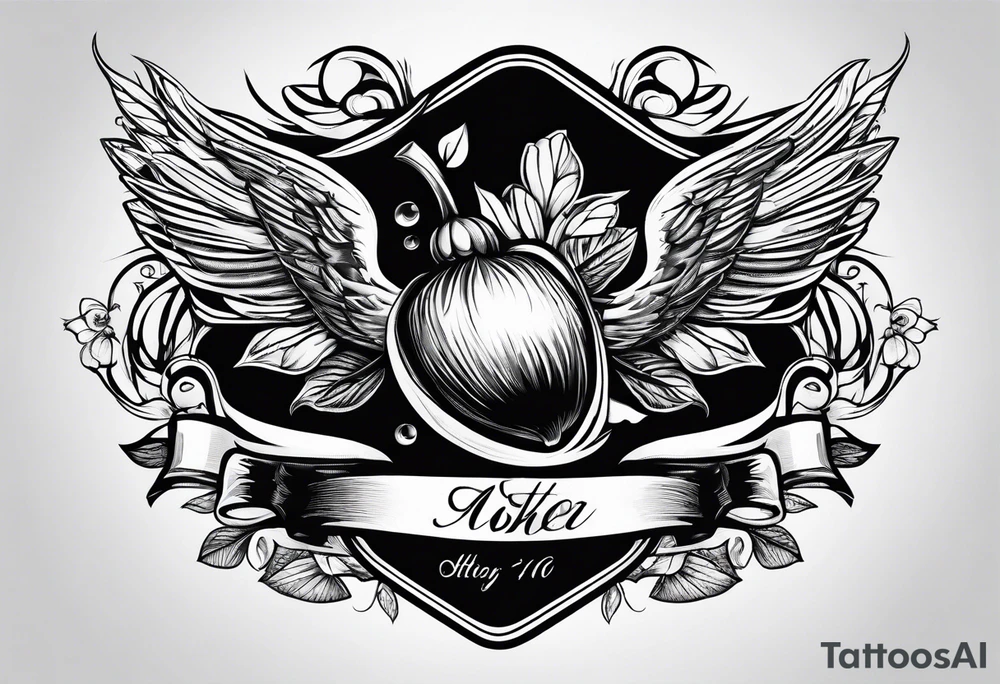 Flying acorn tattoo idea