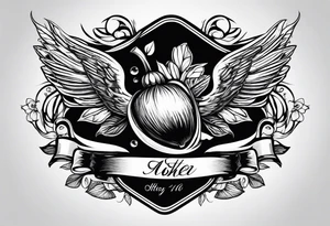 Flying acorn tattoo idea