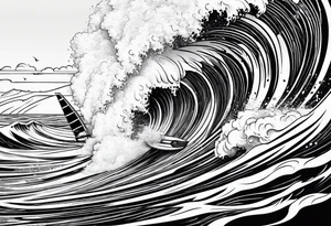 Windsurfer, big wave tattoo idea