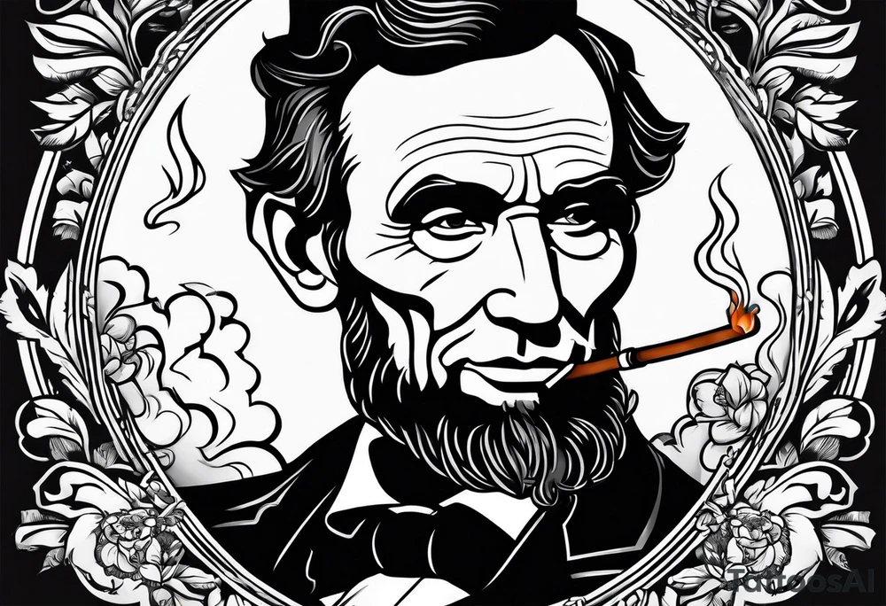 abraham lincoln smoking cigarette tattoo idea