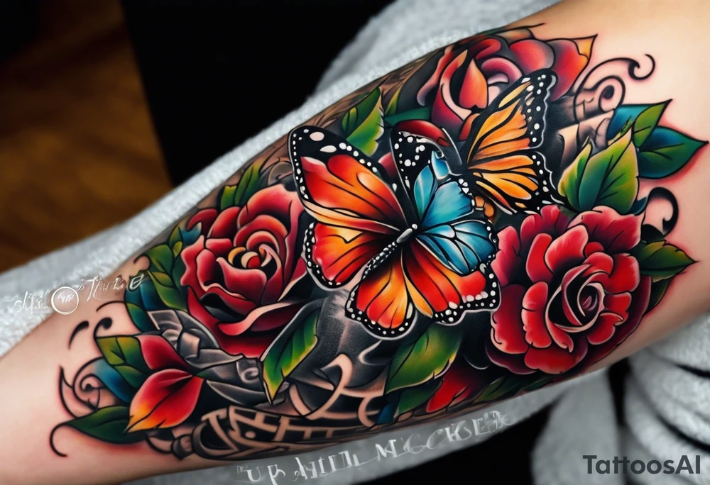 Children and grandchildren names tattoo on my forearm tattoo idea