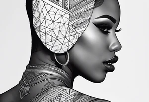 Black person tattoo idea