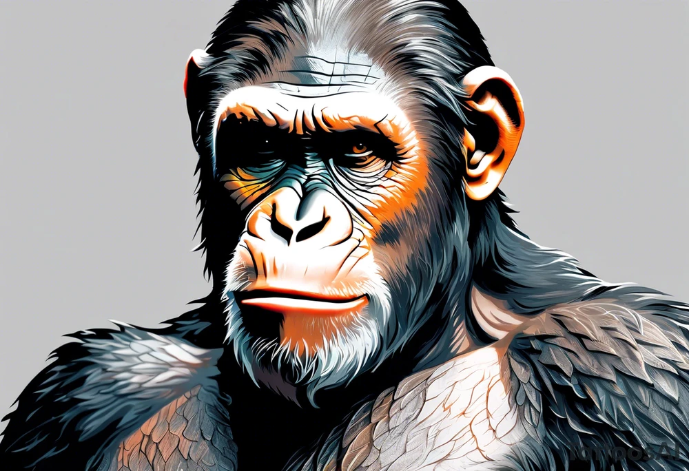 Caesar from the movie planet of the apes tattoo idea