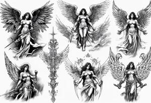 Warrior Angel picture tattoo idea