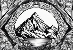 mountain peak outlines tattoo idea