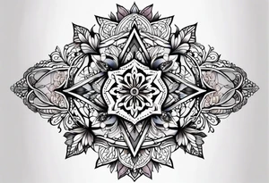 lace sternum tattoo idea
