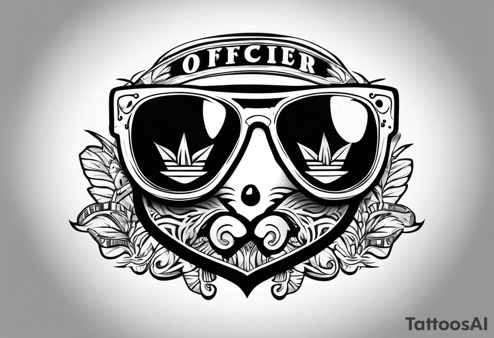 sunglasses Officer Bigdick tattoo idea