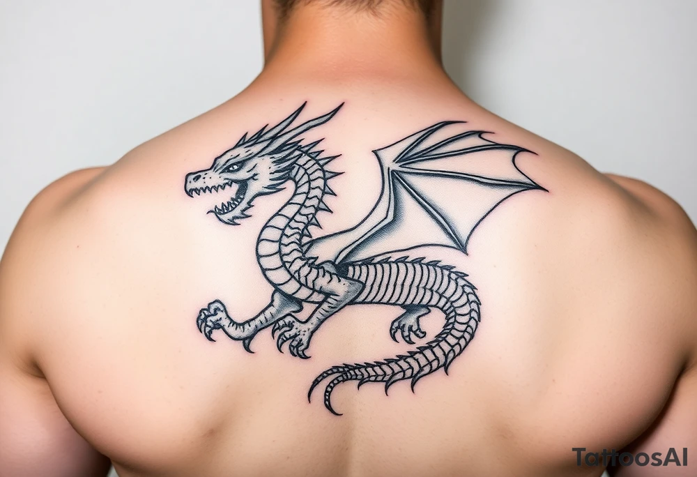 dragon symbolizing inner conflict tattoo idea