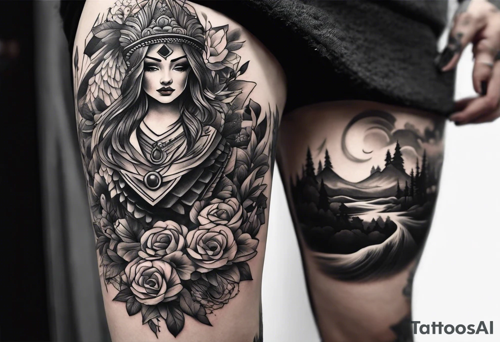 thigh tattoos tattoo idea