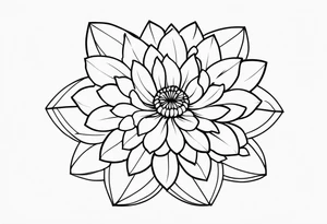 fine line flower tattoo idea