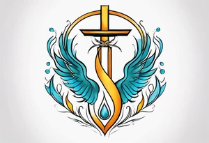 strength, pisces, water, phoenix, small, nuanced, positive, ankh tattoo idea
