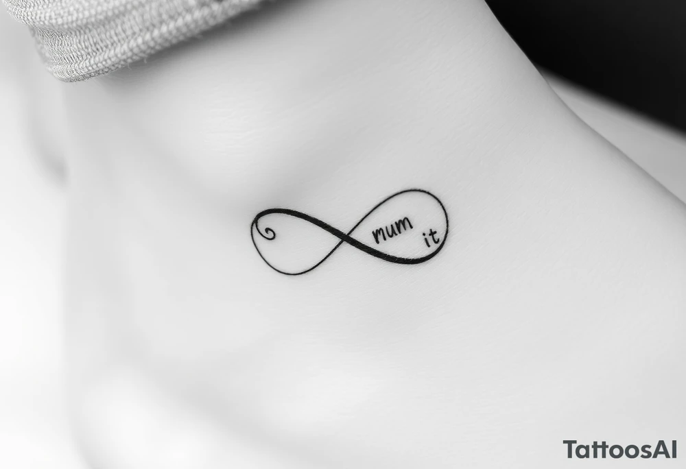 infinity symbol with mum in it tattoo idea