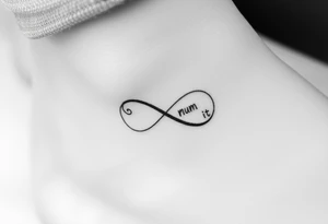 infinity symbol with mum in it tattoo idea