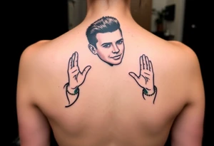 Rick Astley Never Gonna Give You Up Shaking Hands Left to Right Dance Pose tattoo idea