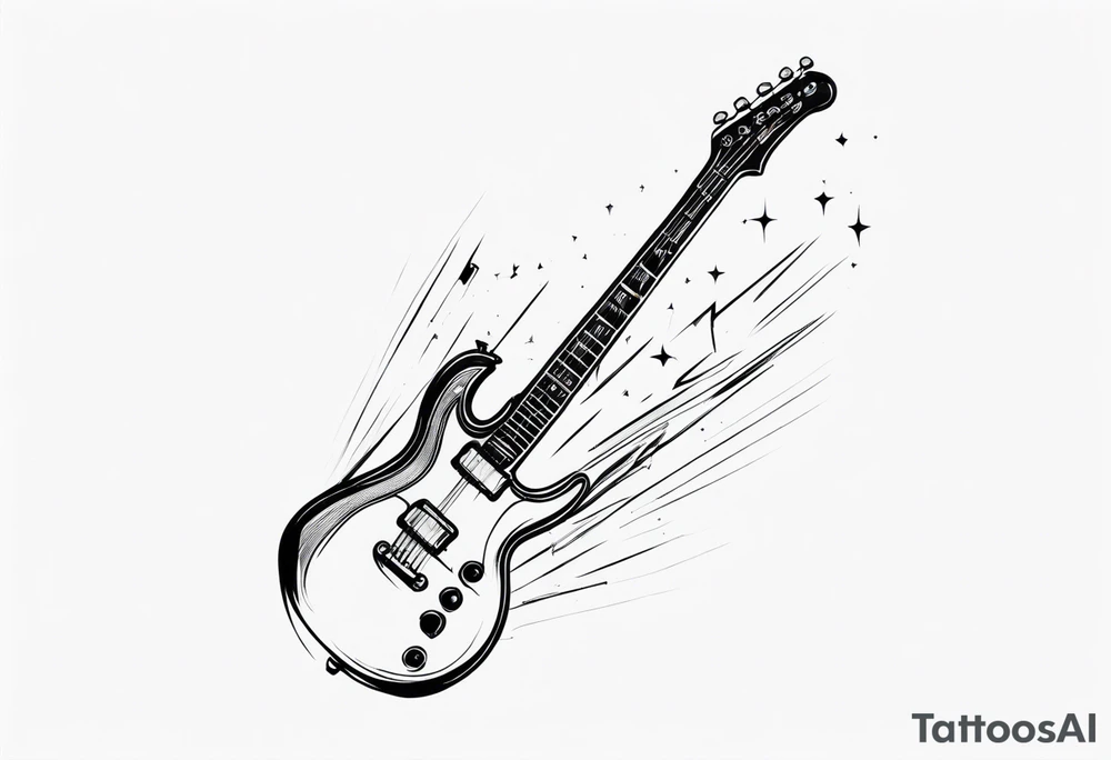 Electric guitar tattoo idea