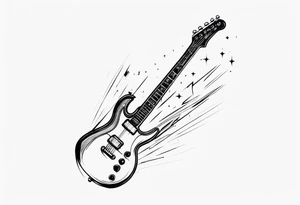 Electric guitar tattoo idea