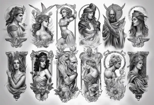 Greek mythology sleeve tattoo idea