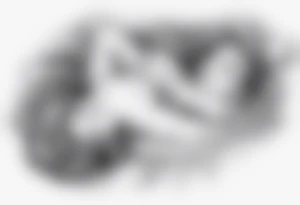 woman laying with her back facing the front and her hair flowing tattoo idea