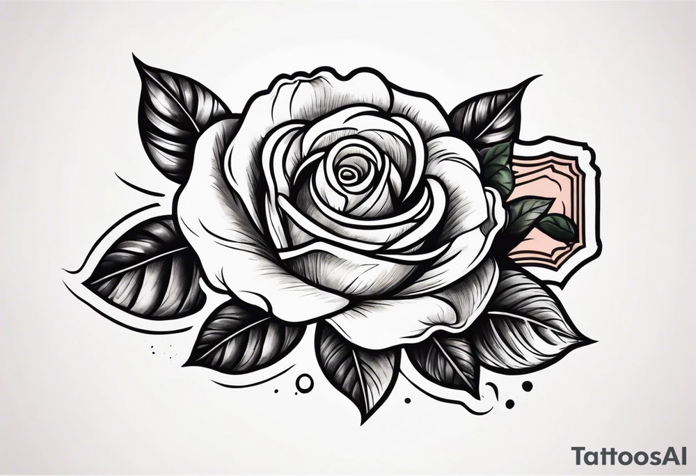 Roses made of money tattoo idea