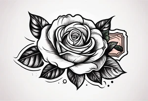 Roses made of money tattoo idea