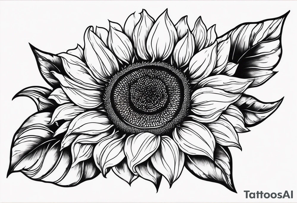 Sunflower sleeve tattoo idea