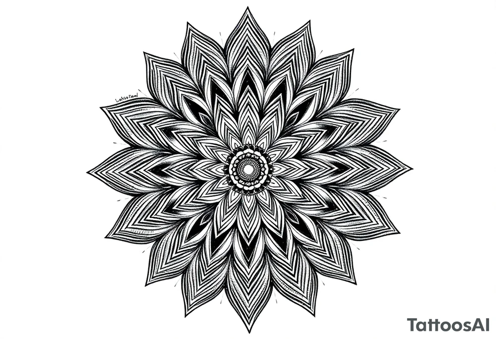 high contrast mandala tattoo idea