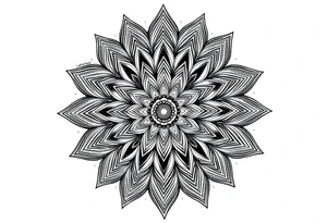 high contrast mandala tattoo idea