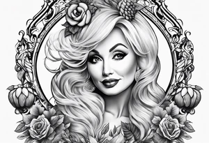 Dolly Parton and acorn tattoo idea