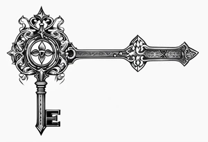 Kingdom hearts key blade tattoo idea