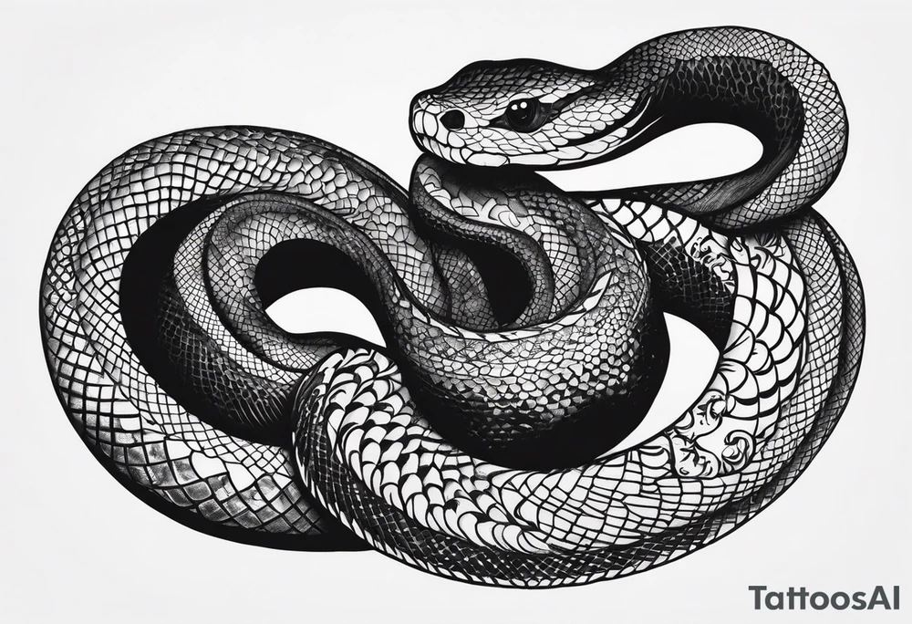 Black snake tattoo idea