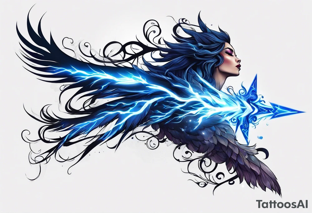 Blue Lightning tattoo idea