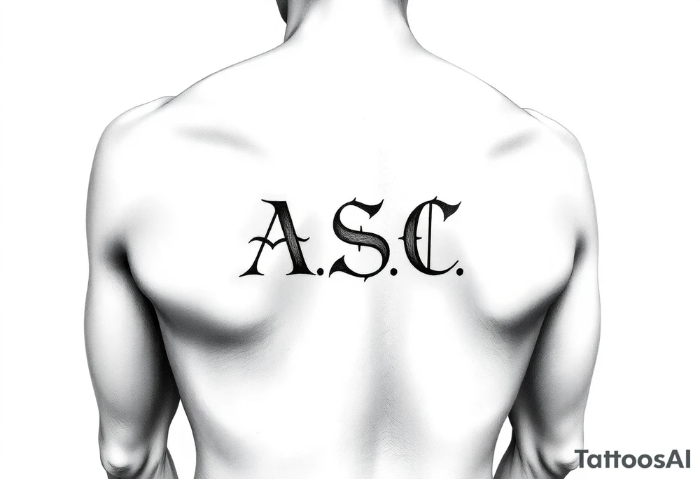 Initials A.S.C on the side of the wrist near the bone tattoo idea