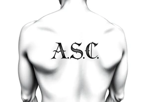 Initials A.S.C on the side of the wrist near the bone tattoo idea