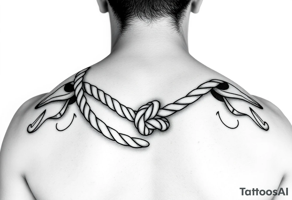 male bdsm slave bound by rope tattoo idea