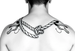 male bdsm slave bound by rope tattoo idea