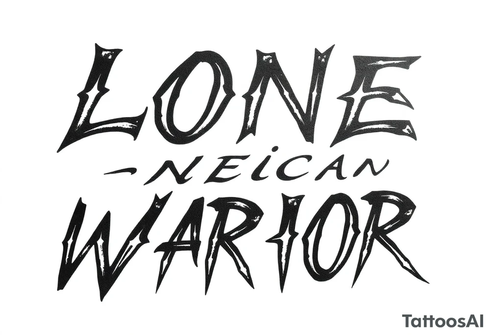 Lone Native American warrior tattoo idea