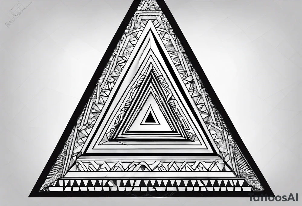 A triangle with nothing inside of it very simple, just 5 lines tattoo idea