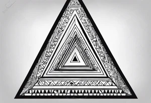 A triangle with nothing inside of it very simple, just 5 lines tattoo idea