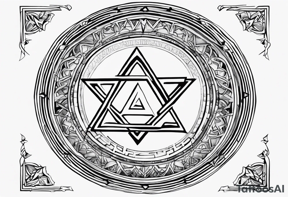 Its a pagan charm of the tetragrammaton to represent powerful the connection God is to Rebecca Sierra as a chosen one designed by God himself tattoo idea