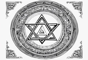 Its a pagan charm of the tetragrammaton to represent powerful the connection God is to Rebecca Sierra as a chosen one designed by God himself tattoo idea