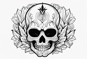 Scary skull tattoo idea